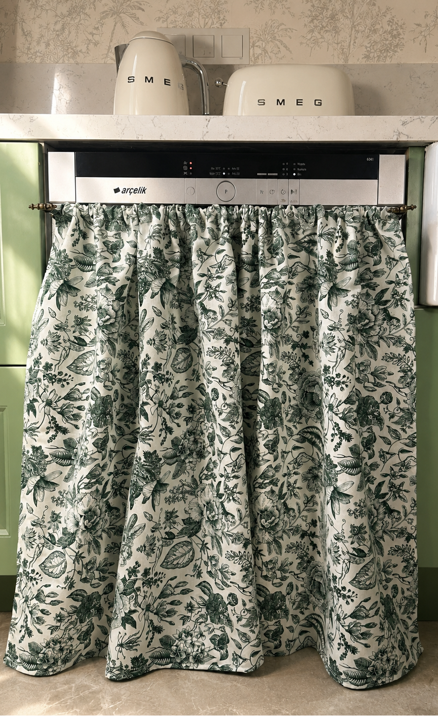 Mıknatıslı Bulaşık-Çamaşır-Kurutma Makinesi Perdesi Emerald Garden
