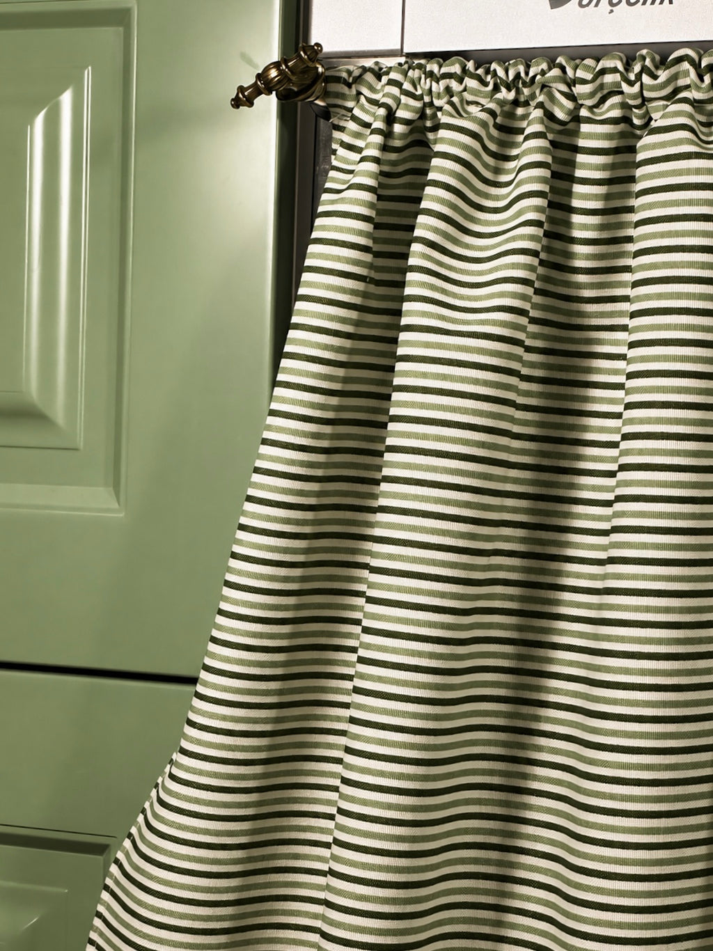 Mıknatıslı Bulaşık-Çamaşır-Kurutma Makinesi Perdesi French Linen (Yeşil)